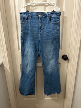 American Eagle Outfitters Women's Medium Blue Flare Jeans